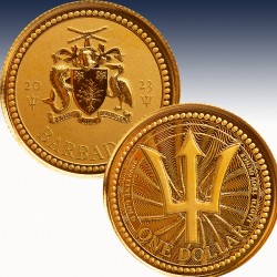1 x 1/10 oz Goldmünze 1$ Barbados...