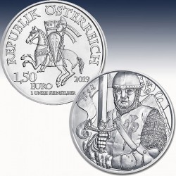 1 x 1 Oz Silbermünze 1,50€ Österreich...
