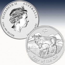 1 x 1/2 Kg Silbermünze 15$ Australien...