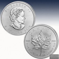 1 x 1 oz Silbermünze 5$ Canada "Maple...