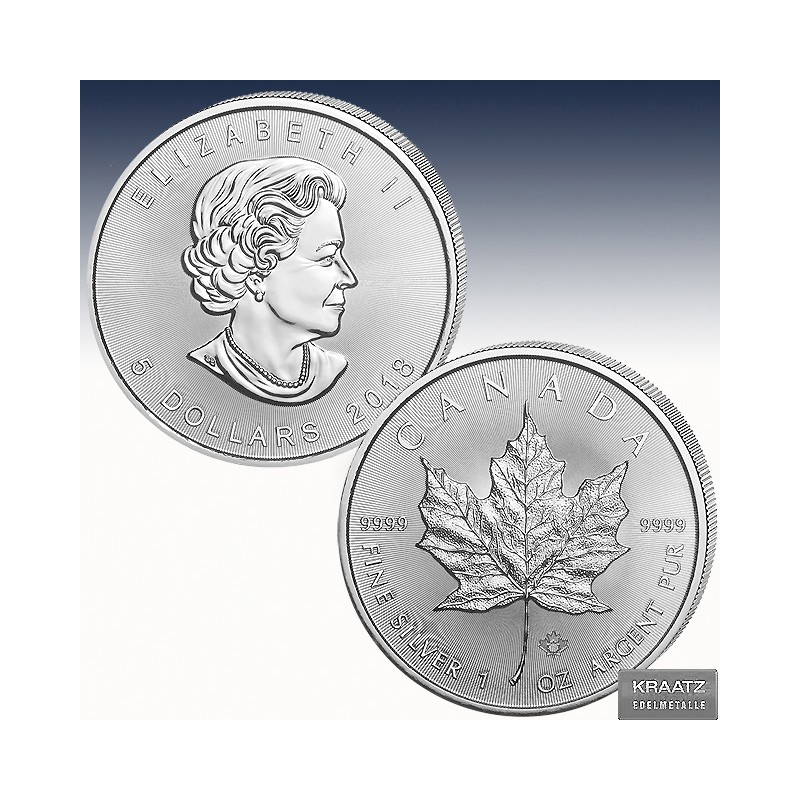1 x 1 oz Silbermünze 5$ Canada 