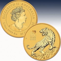 1 x 1/4 Oz Goldmünze 25$ Australien...