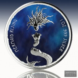 1 x 1 oz Silbermünze 1$ Fiji "Mermaid...