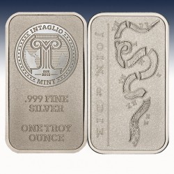 1 x 1 Oz Silver Bar Intaglio Mint...