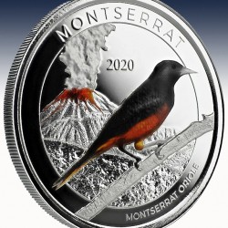 1 x 1 oz Silbermünze 2$ Montserrat...