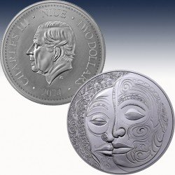 1 x 1 oz Silbermünze 2$ Niue "MAORI...