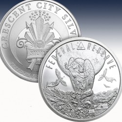 1 x 1 Oz Silver Round Cresent City...