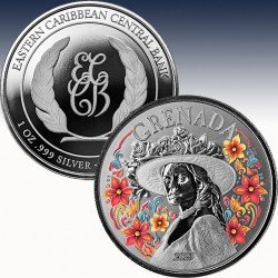 1 x 1 oz Silbermünzen 2$ Grenada "La...