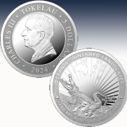 1 x 1 oz Silbermünze 1$ Tokelau...