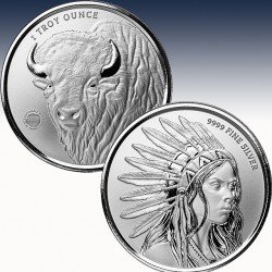 1 x 1 Oz Silver Round Scottsdale Mint...