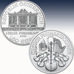 1 x 1 oz Silbermünze 1,50€ Österreich...