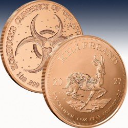 1 x 1 Oz Copper Round "Zombucks World...