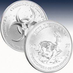 1 x 1 Oz Silver Round "Zombucks World...