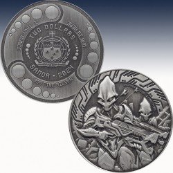 1 x 1 oz Silbermünze 2$ Samoa "Alien...