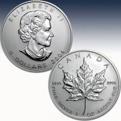 1 x 1 Oz Silbermünze 5$ Canada "Maple...