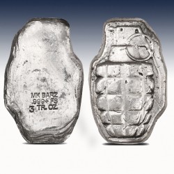 1 x 3 oz MK BarZ "Grenade Hand Poured...