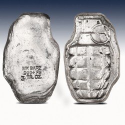 1 x 3 oz MK BarZ "Grenade Hand Poured...