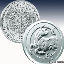 1 x 1 oz Silverround Silver Shield...