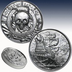 1 x 2 oz Silver Round Privateer...