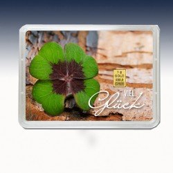 1 x 1 Gramm Geschenkgoldbarren "Viel...