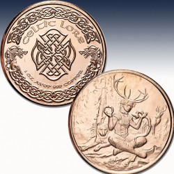 1 x 1 oz Copper Round  "Celtic Lore -...