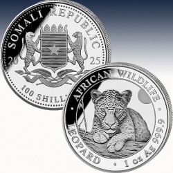 1 x 1 oz Silbermünzen 100 Sh Somalia...