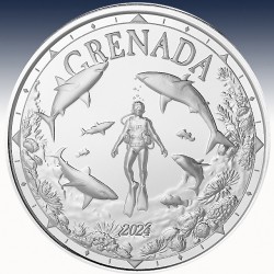 1 x 1 oz Silbermünze 2$ Grenada...