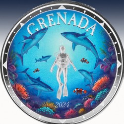 1 x 1 oz Silbermünzen 2$ Grenada...