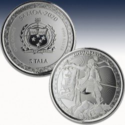 1 x 1 oz Silbermünze 5$ Tala Samoa...