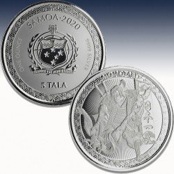 1 x 1 oz Silbermünze 5$ Tala Samoa...