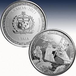 1 x 1 oz Silbermünze 2$ Tala Samoa...