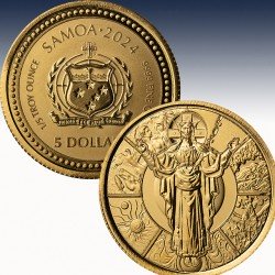 1 x 1/5 oz Gold 5$ Tala Samoa "The...