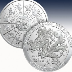 1 x 5 oz Silver Round Chinese Zodiac...