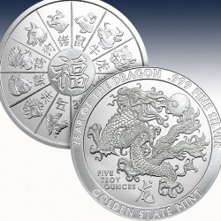 1 x 5 oz Silver Round Chinese Zodiac...