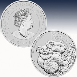1 x 1 Kg Silbermünze 30$ Australien...
