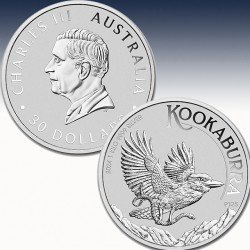 1 x 1 Kg Silbermünze 30$ Australien...