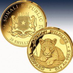 1 x 0.5 gramm Gold 20 Sh Somalia...