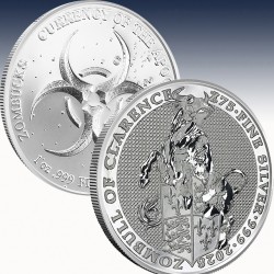 1 x 1 Oz Silver Round "Zombucks World...