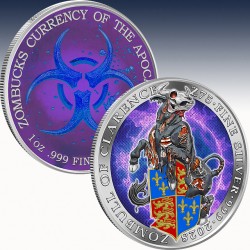 1 x 1 Oz Silver Round "Zombucks World...