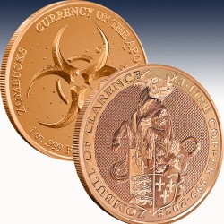 1 x 1 Oz Copper Round "Zombucks World...