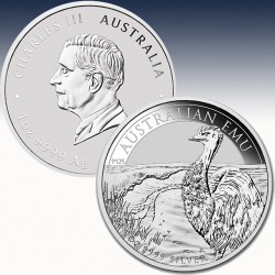 1 x 1 oz Silber 1$ Australien "Emu...