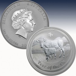 1 x 1 oz Silbermünze 1$ Lunar II...