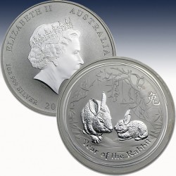 1 x 1 Oz Silbermünze Lunar II "Jahr...