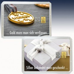 1 x 1 Gramm Geschenkgoldbarren...