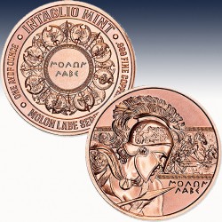 1 x 1 oz Copper Round Intaglio Mint...