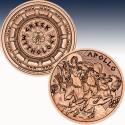 1 x 1 oz Copper Round Intaglio Mint...