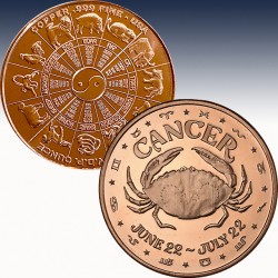 1 x 1 oz Copper Round USA "Chinese...