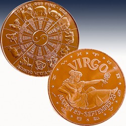1 x 1 oz Copper Round USA "Chinese...