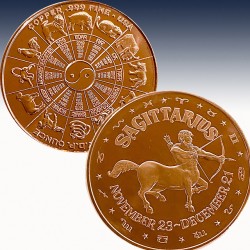 1 x 1 oz Copper Round USA "Chinese...