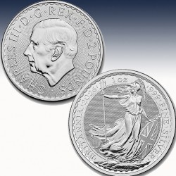 1 x 1 oz Silbermünze 2Pfd United...